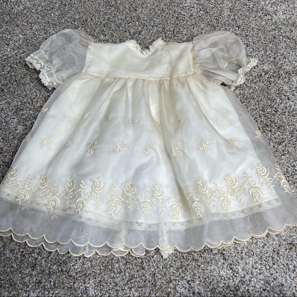 Phyllis Baby Wear Vintage Christening Baptism Outfit Gown Eyelet Embroidery Lace - Picture 1 of 7